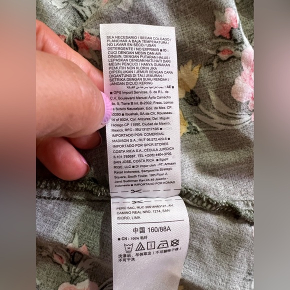 LuLaRoe OS Leggings Floral Purple Teal one size elastic waist - Picture 7 of 16